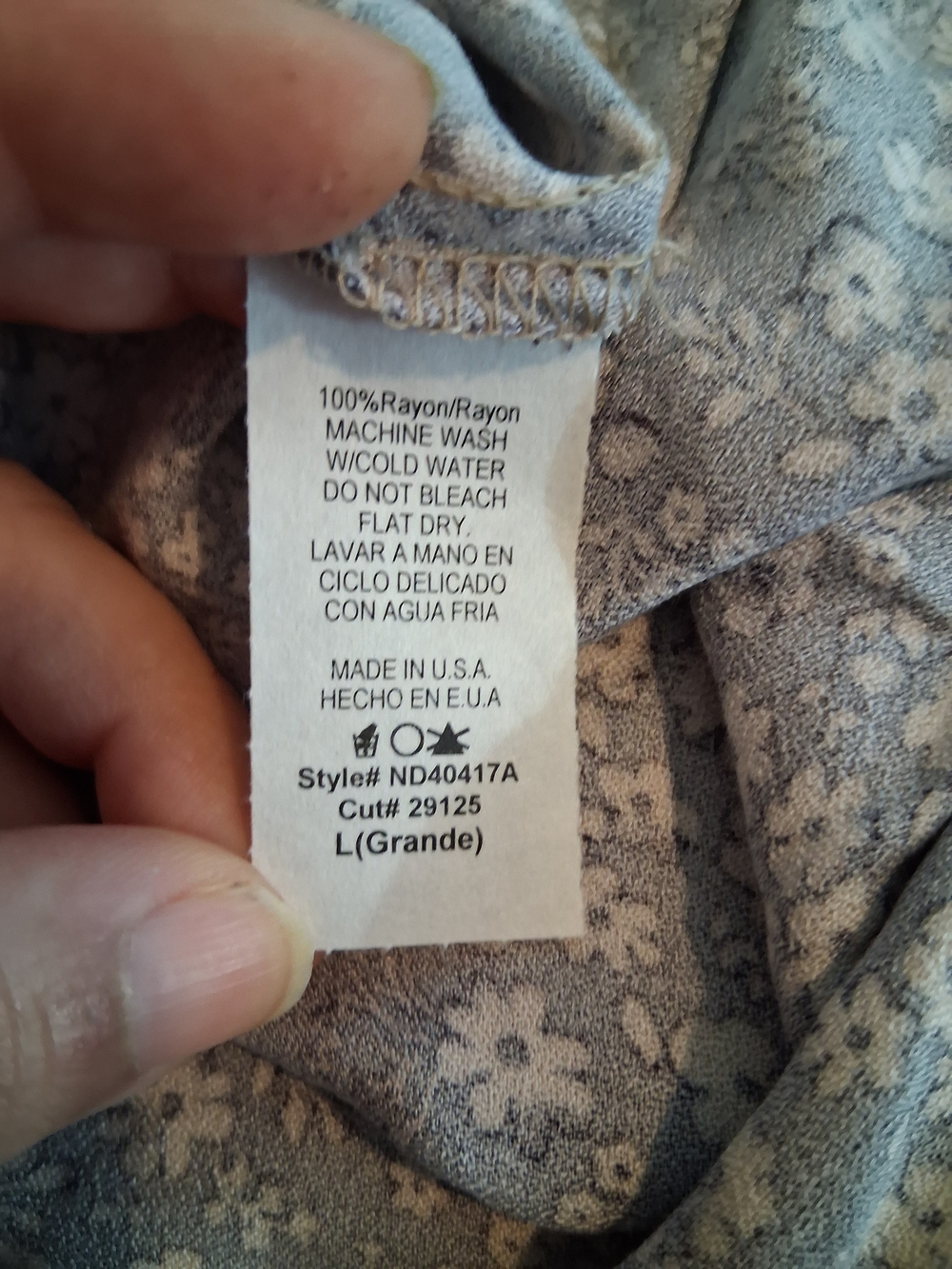 Final Touch Grey Floral Spaghetti-Strap Maxi Dress - Picture 8 of 8